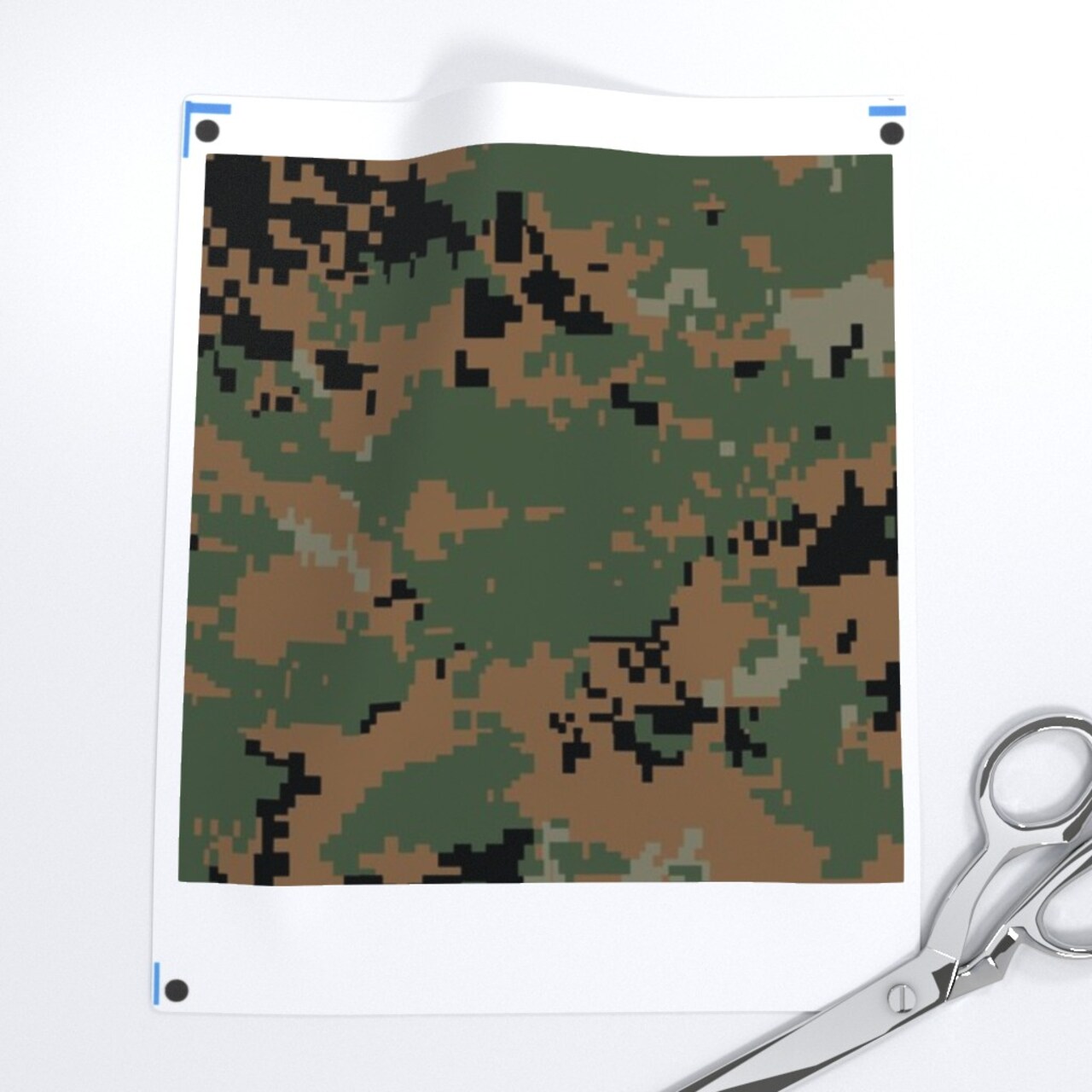 Digital Woodland Camo Custom Printed Fabric by Spoonflower Various Fabrics by the Yard or Fat Quarter